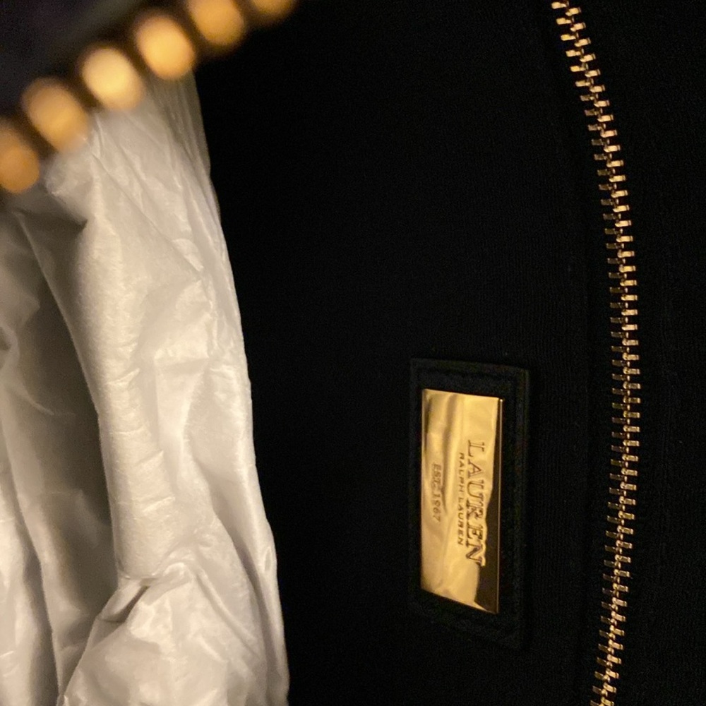 Ralph Lauren Black “Danni” Leather Hand/Crossbody Bag - Picture 3 of 5